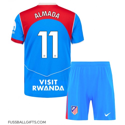 Atletico Madrid Thiago Almada #11 Fußballbekleidung 3rd trikot Kinder 2025-26 Kurzarm (+ kurze hosen)